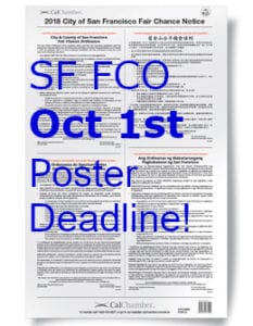 SF FCO Poster Deadline is October 1, 2018