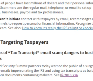 Picture of irs.gov website