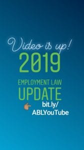 2019 Employment Law Update is up on our YouTube