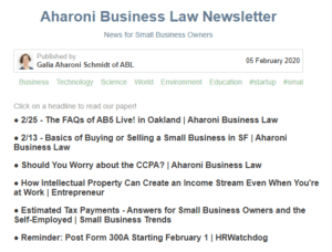 A screenshot of the ABL Newsletter