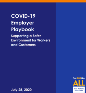 Screenshot of California State COVID-19 Employer Handbook